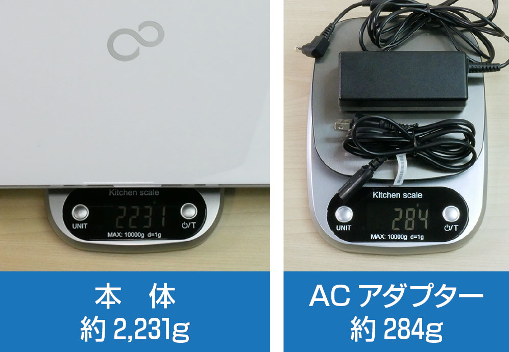 重さ測ってるところ