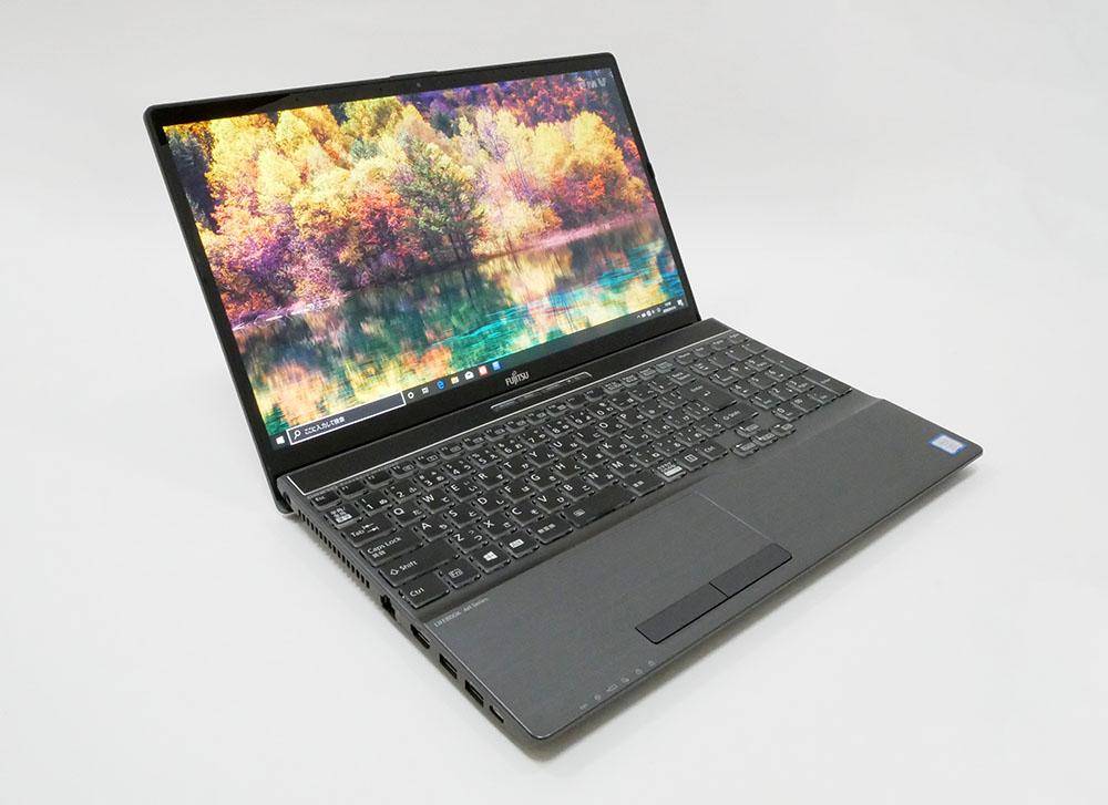 富士通　LIFEBOOK WA-X/D3の外観。斜め上からのカッコいいアングル