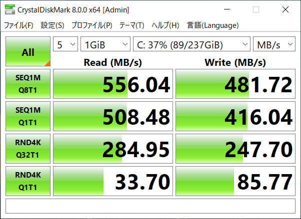 SSDのデータ転送速度