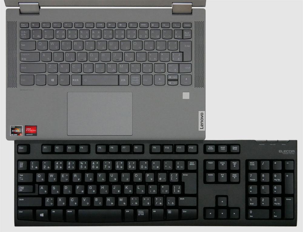 デスクトップPC用キーボードとの比較