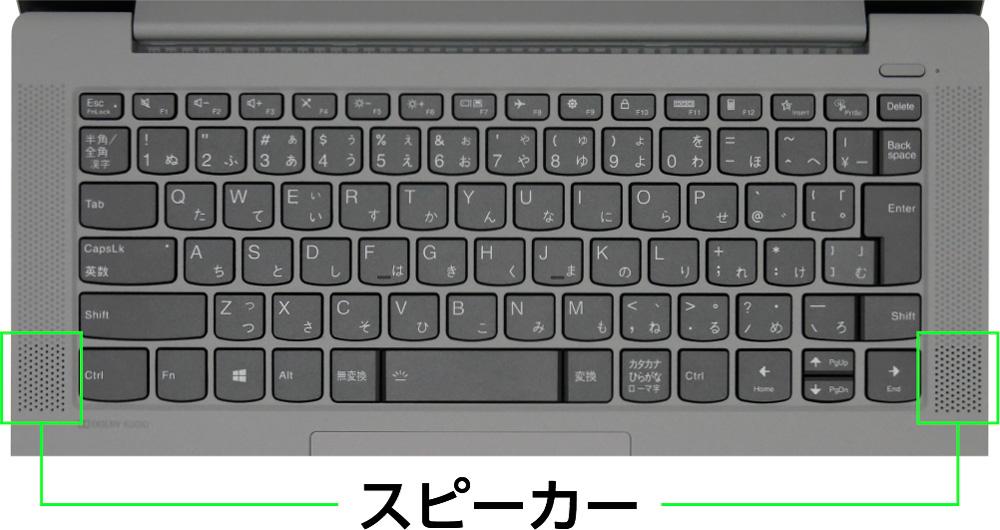 レノボ IdeaPad Slim 550 14型のスピーカー