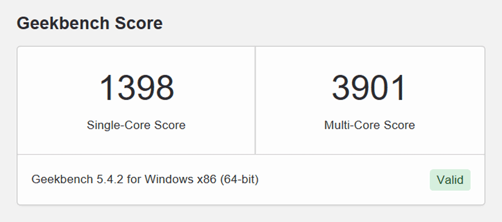 THIRDWAVE DX-T5のGeekbench 5スコア