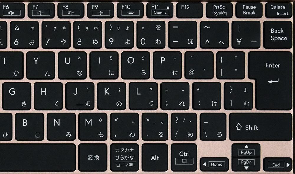 キーボードの右側