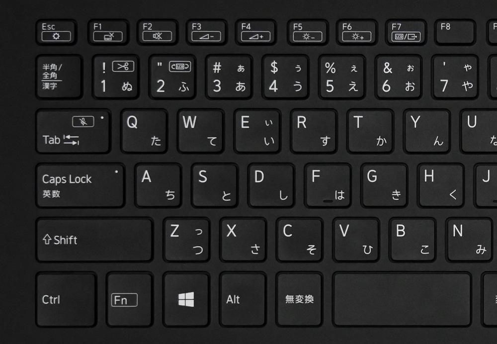 VAIO Zのキーボード右側