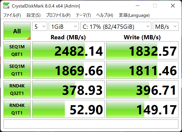 SSDのデータ転送速度