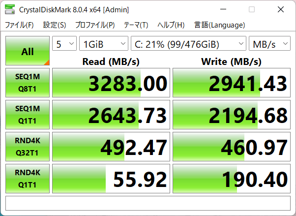 SSDのデータ転送速度