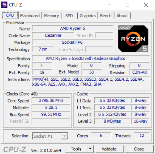  mouse X4-R5のCPU-Z情報