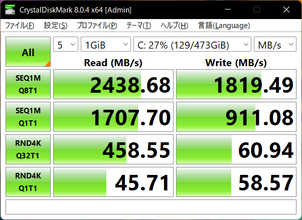 SSDのデータ転送速度