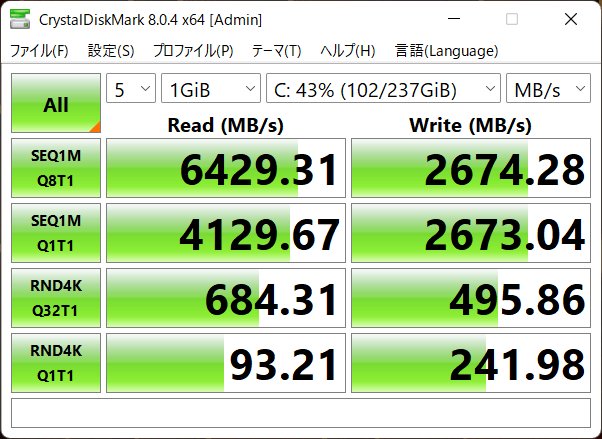 SSDのデータ転送速度