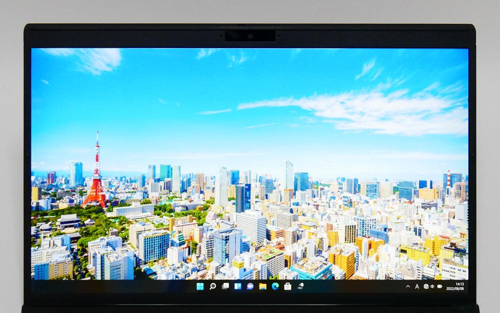 VAIO SX14のディスプレイ正面