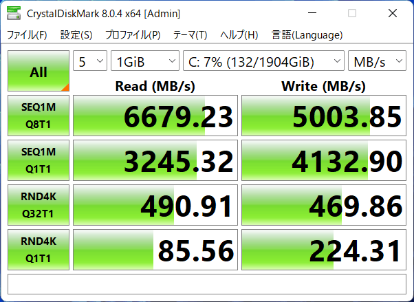 SSDのデータ転送速度