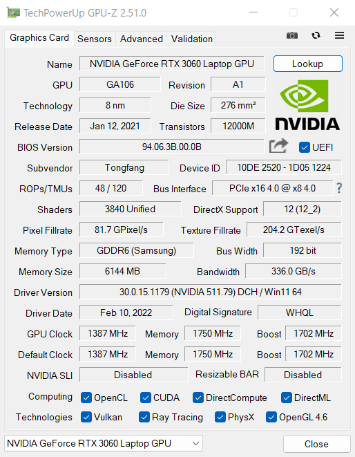  raytrek R5-AA6のGPU-Z情報