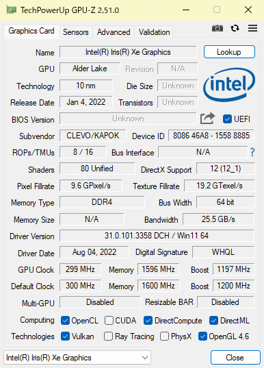  mouse F7-i5のGPU-Z情報