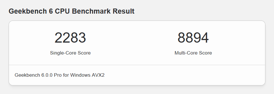 mouse F4-I7I01OB-AのGeekbench 6スコア