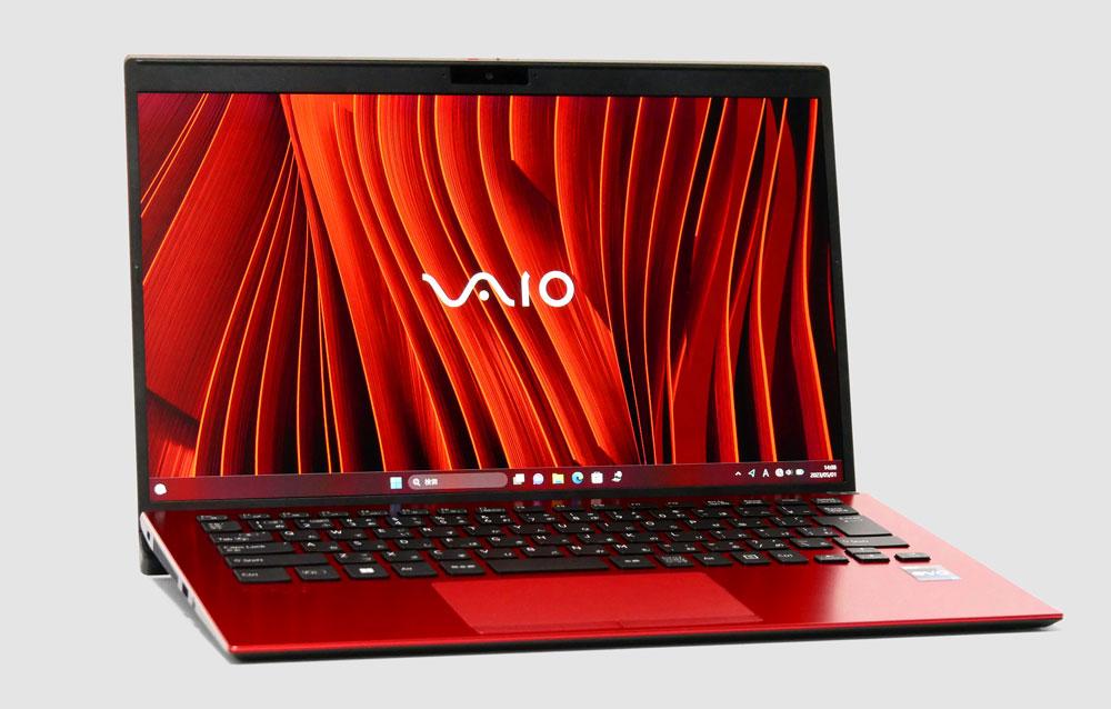 VAIO SX14 ファインレッドの外観　見映え