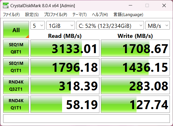 SSDのデータ転送速度