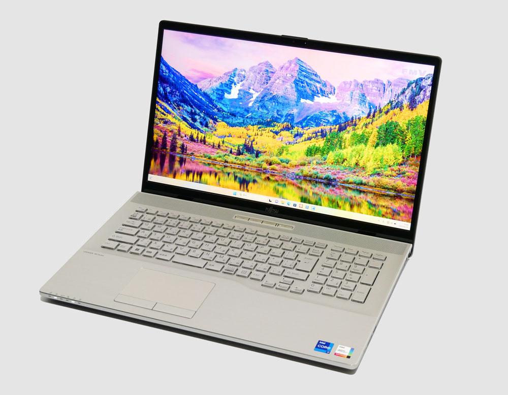 富士通　LIFEBOOK WN1/H1の外観。斜め上から