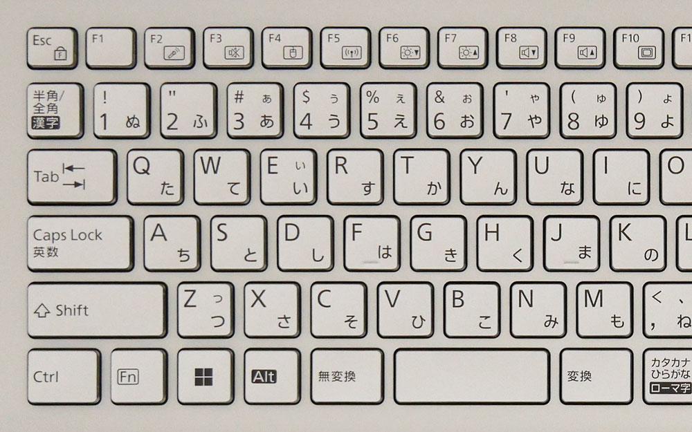 キーボードの左側