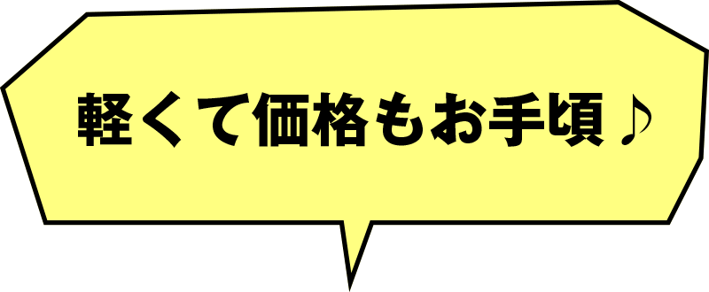 軽くて価格もお手頃