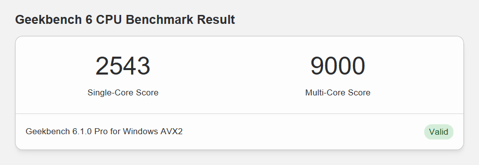 DAIV Z4-I7I01SR-AのGeekbench 6スコア