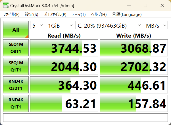 SSDのデータ転送速度