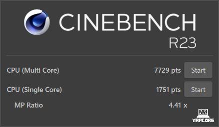 dynabook GZ/HWのCINEBENCH R23スコア