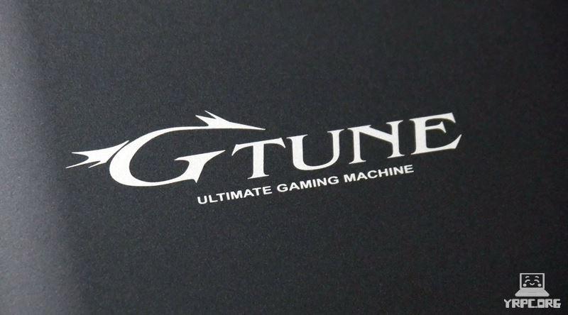 G-Tune P6-I9G60BK-Aの天板ロゴのアップ