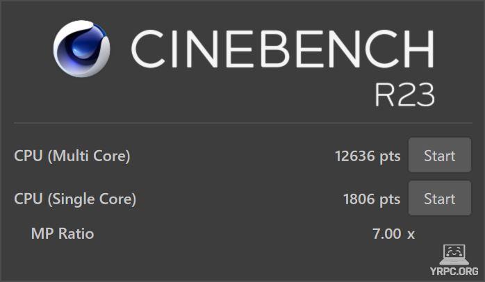 Zenbook 14 OLED UX3405MAのCINEBENCH R23スコア