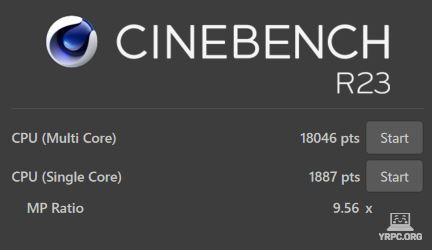 G-Tune P6-I7G60BK-AのCINEBENCH R23スコア