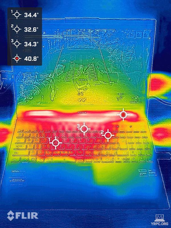 ゲームプレイ時の表面温度