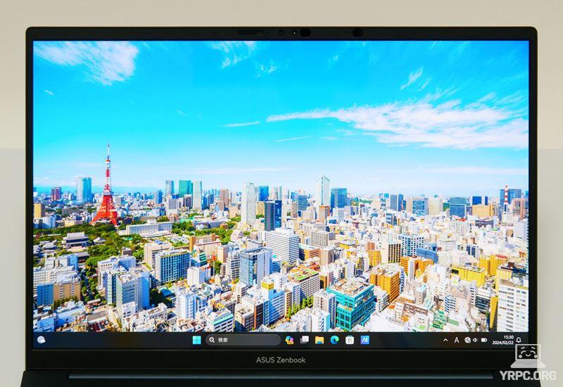 Zenbook 14 OLED UX3405MAのディスプレイ正面