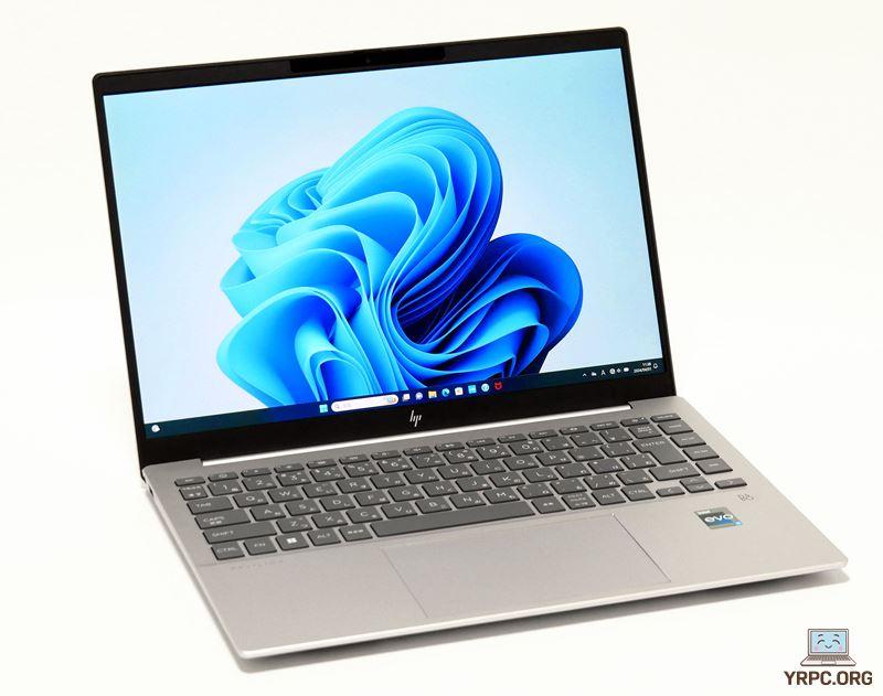 HP Pavilion Plus 14-ewの外観。斜め上から