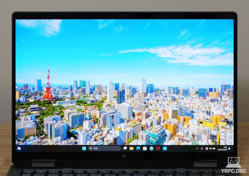 HP Envy x360 14-fcのディスプレイ正面