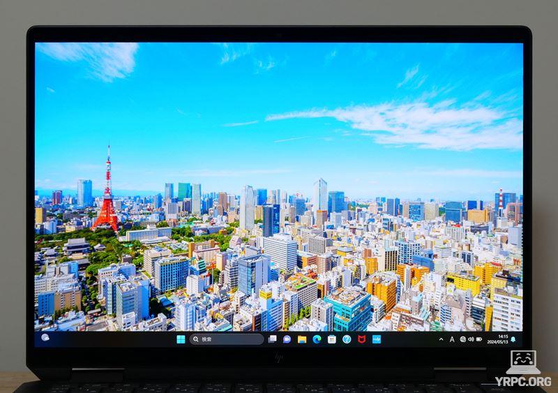 HP Spectre x360 14-euのディスプレイ正面