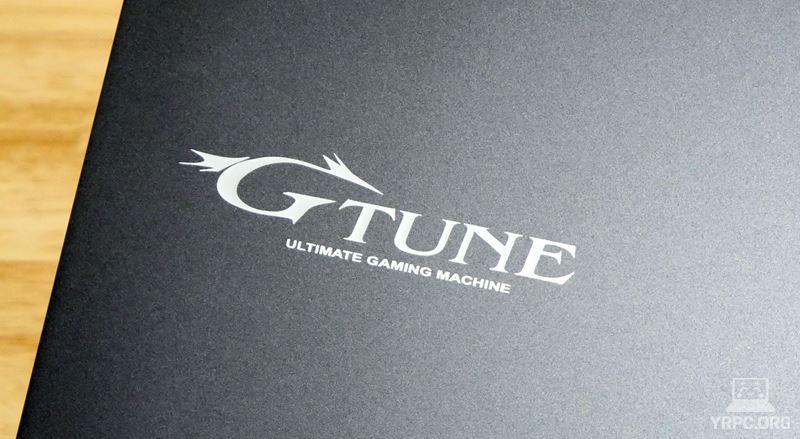 G-Tune E5-I9G60BK-Aの天板ロゴのアップ