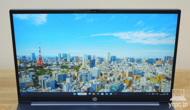 HP Pavilion 16-af（インテル）の視野角チェック 上から見たところ