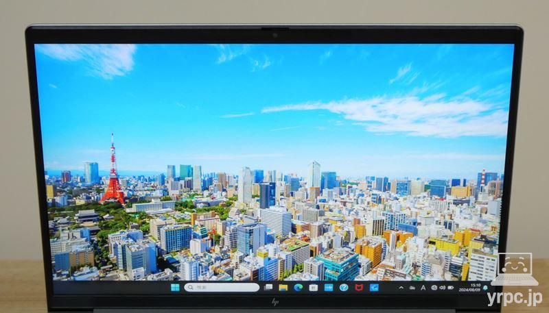 HP Pavilion Aero 13-bgの視野角チェック 上から見たところ