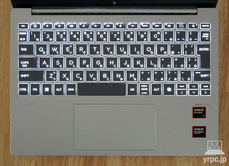 HP Pavilion Aero 13-bgのキーボード・バックライト