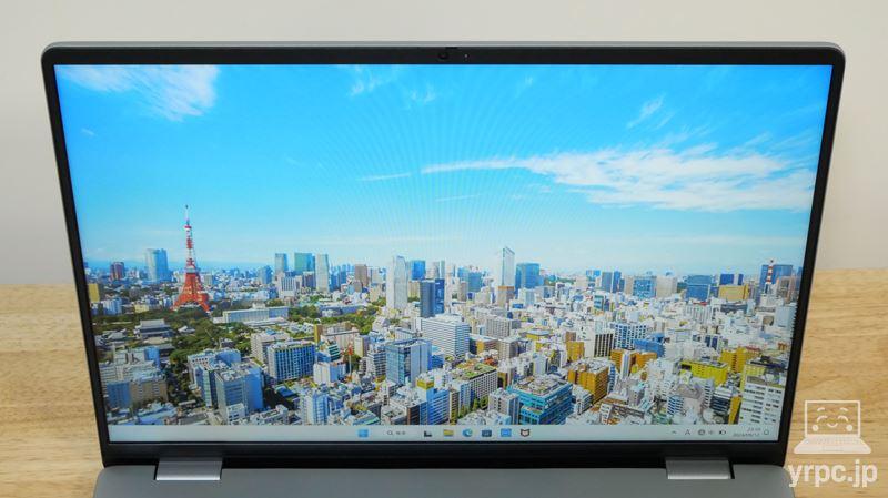 Inspiron 16の視野角チェック 上から見たところ