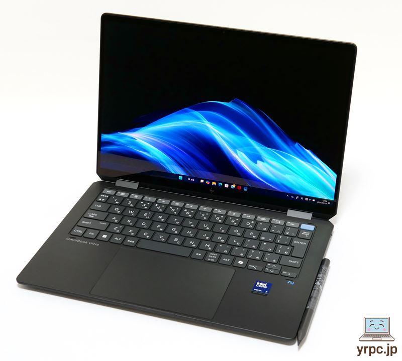 HP OmniBook Ultra Flip 14-fhの外観。斜め上から