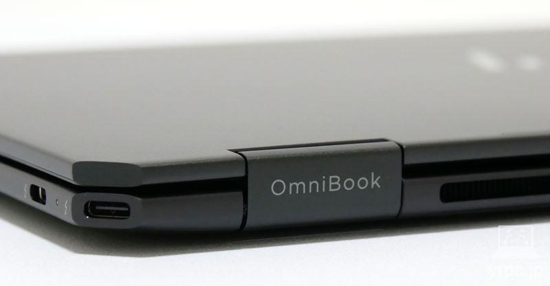 HP OmniBook Ultra Flip 14-fhのヒンジ