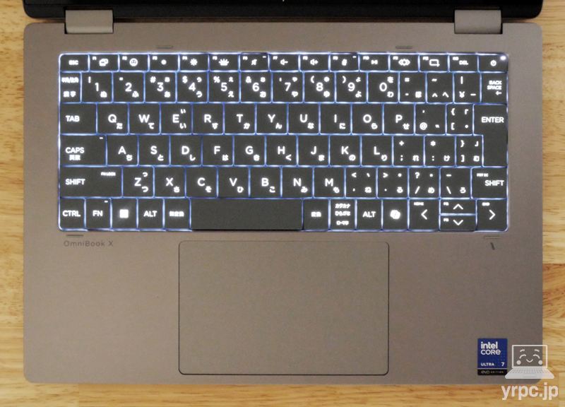 HP OmniBook X Flip 14-fmのキーボード・バックライト