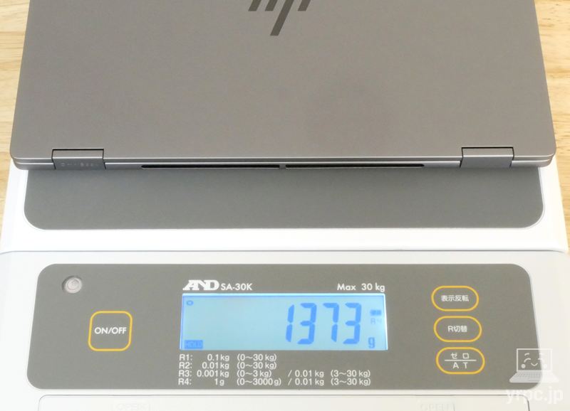 HP OmniBook X Flip 14-fmの重さ：実測