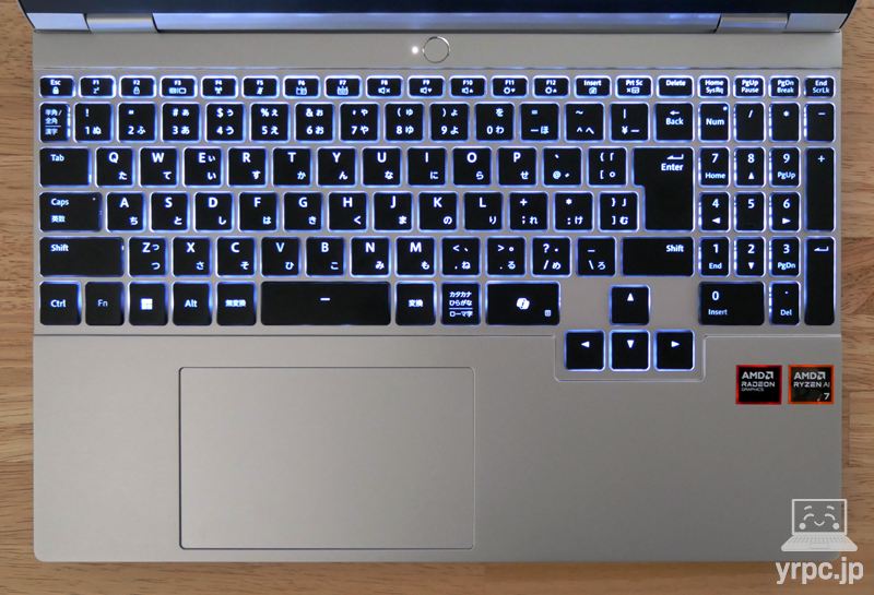 mouse B5-A7A01SR-Aのキーボード・バックライト