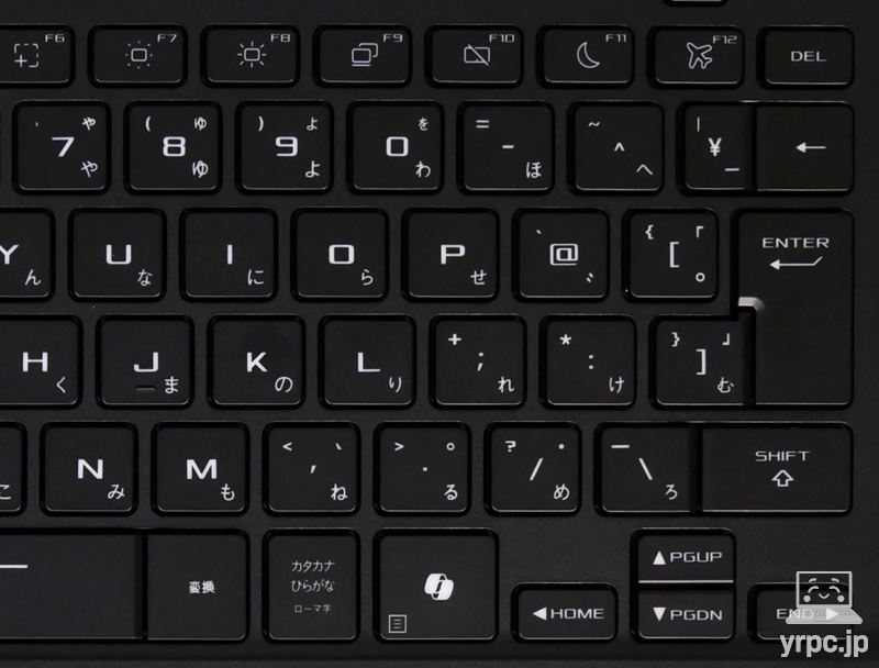 キーボードの右側