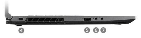 ドスパラ GALLERIA RL7C-R45-5Nの左側面のインターフェイス