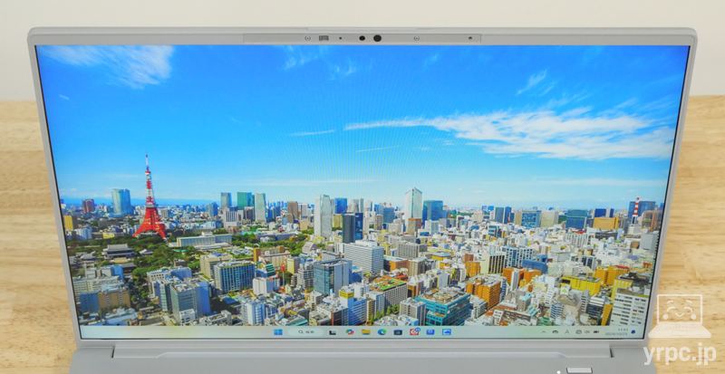 LIFEBOOK WU2/J3の視野角チェック 上から見たところ