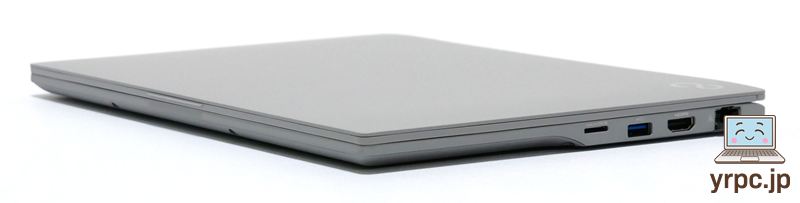 LIFEBOOK WU2/J3を折りたたんだ様子：斜め上から