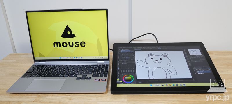 mouse B5-A7A01SR-Aと液タブの組み合わせ
