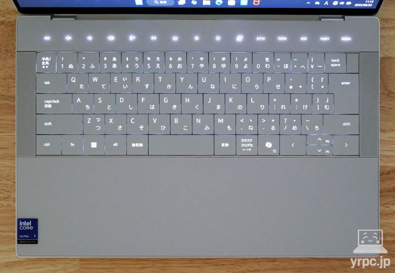 Dell 14 Premiumのキーボード・バックライト